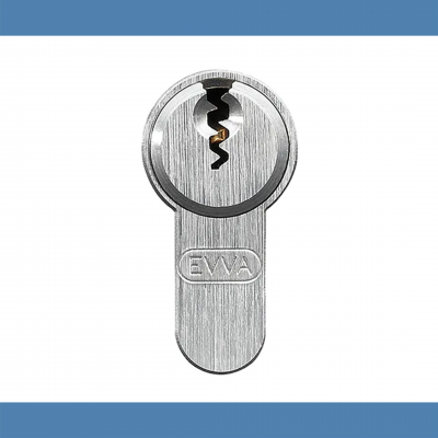 Цилиндровые механизмы EVVA EPS 107мм. (46+61),(31+76) хром,латунь